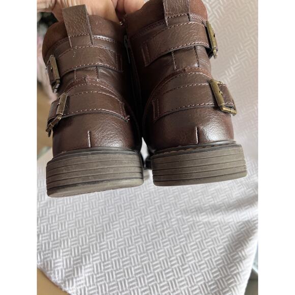 Bruno Marc Philly-10 Brown Combat Lace-Up Boots Size 6.5 EUC Side Zip Buckle - Picture 9 of 12